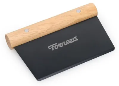 Productafbeelding van Deegschraper met houten handvat - Rechthoekige spatula