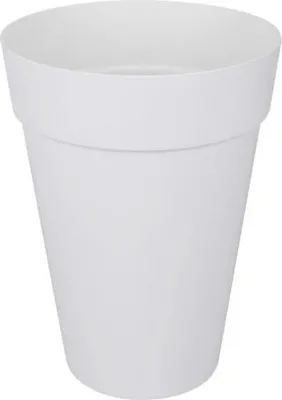 Immagine prodotto di Vaso da fiori rotondo Elho Loft Urban, Ø 34 x 45,6 cm, 23 l, bianco, con serbatoio d'acqua integrato