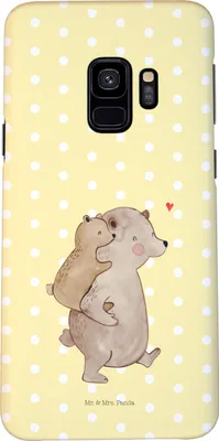 Produktbild von Mr. & Mrs. Panda Samsung Galaxy S9 Handyhülle Papa Bär - Gelb Pastell - Geschenk, Muttertag, Handy Schutzhülle, Smartphone Hülle, Cover, Vatertag, Geburtstag