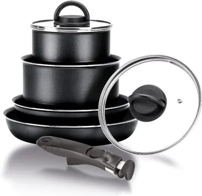 Produktbild von Induktionsfähiges 6-teiliges Aluminium-Pfannenset