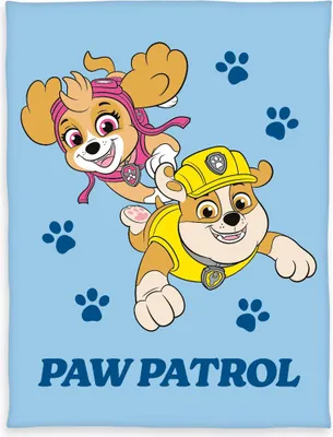 Produktbild von Herding Fleecedecke 130x170cm Paw Patrol Kuscheldecke Hellblau Blau Bunt Kinder Decke Fleece