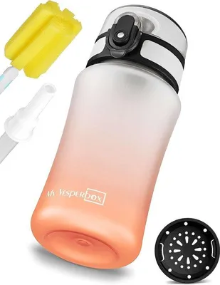 Productafbeelding van Mijn Vesperbox® drinkfles voor kinderen [500 ml] - waterfles geschikt voor koolzuurhoudende dranken en lekvrij - waterfles voor kinderen - voor school en sport - drinkfles voor meisjes en jongens - inclusief reserve afdichting