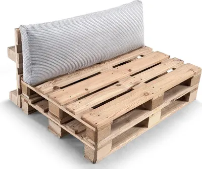 Obrázok produktu pre Vankúš na paletu, vankúš na záhradnú pohovku, sedací vankúš, chrbtový vankúš, PWL (opierka 120x40, svetlosivá)