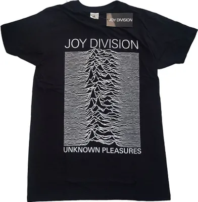 Produktbild von Joy Division Unknown Pleasures White On Black T-Shirt mit kurzen Ärmeln Black XL