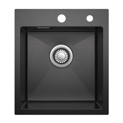 Produktbild von Cecipa Einbauspüle Edelstahl Küchenspüle 40x45cm Spülbecken Spülen , Aufliegende und Flachbündige Montage, Anthrazit
