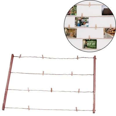 Zdjęcie produktu dla Ramka na zdjęcie z spinaczami do bielizny 70 cm