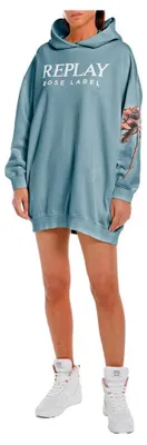 Produktbild von Replay Damen Sweatshirt-Kleid mit Kapuze