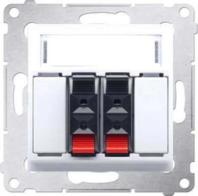 Image de Prise haut-parleur Simon 54 premium 2-gang blanc