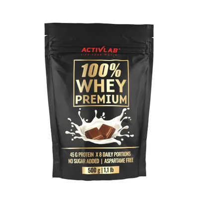 Zdjęcie produktu dla 100% Whey Premium 500g, wysoka zawartość białka serwatkowego czekolada Activlab