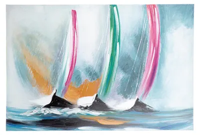 Produktbild von Gilde Bild, rechteckig, "Segeltörn", Bootmotiv, Leinwand, blau, VE 1, L. 3.5 cm, B. 90 cm, H. 60 cm 38432 4063387384329