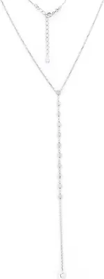 Produktbild von Y-Kette aus 925 Silber mit Zirkonia, Halskette aus 925 Sterlingsilber