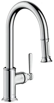 Obrázek produktu pro Jednopáková kuchyňská baterie AXOR Montreux 180 s výsuvnou sprchou Brushed Brass, 16581950