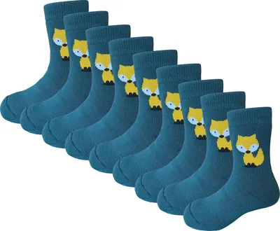 Produktbild von YALION 9 Paar Kinder Jungen Mädchen Baumwolle Babysocken Haussocken Thermosocken,Schweiß  Atmungsaktiv und Elastisch (6-12 Monate)