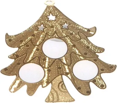 Produktbild von Mini-Tanne - Streudeko - Metall gold - 5 x 4 cm - 24 Stk. -97518-02