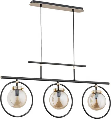 Obrázek produktu pro Moderní dekorativní závěsná lampa 3 skleněné zlaté koule VASIDO 3xE14 10W ALF62196 Alfa