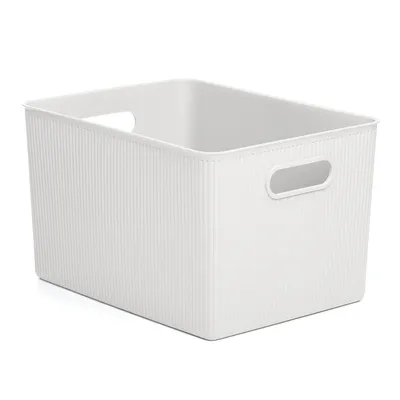 Produktbild von TATAY Aufbewahrungsbox, 22 L, recycelter Kunststoff, 29,4 x 38,5 x 23 cm, Weiß