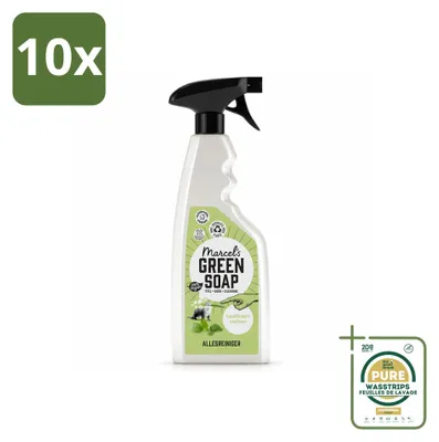 Produktbild von 10 x Marcel's Green Soap Allesreiniger Spray - Basilicum & Vetiver gras - 500 ml - Vorratspackung - 10 Stücke