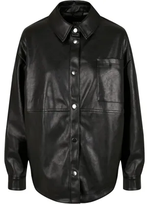 Produktbild von Urban Classics - Hemdjacke für Damen TN284 (S) (Schwarz)