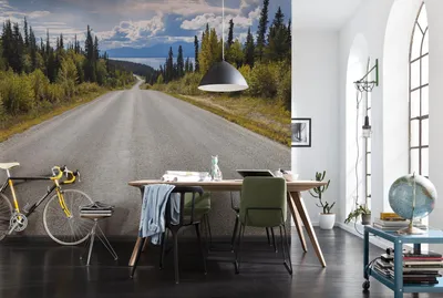 Produktbild von Komar Fototapete "Atlin Road", bunt, See, Bäume, Natur, 368 x 254 cm