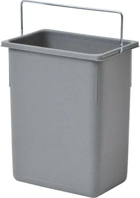 Image de Hailo 1094089 ORIGINAL Seau intérieur gris clair 8,5 L Poubelle Poubelle à encastrer