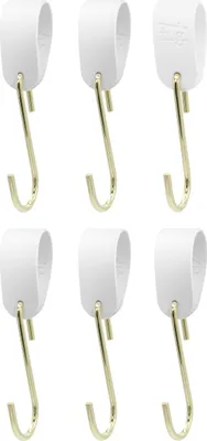 Immagine prodotto di Natural Goods Berlin gancio per cappotto GARD loop, cinturino in pelle vegana PU, loop in pelle, cinturino in pelle, bianco, con gancio GARD FLAT in oro, 6 pezzi