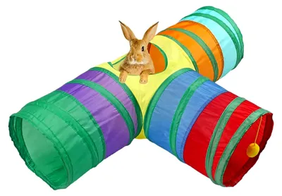 Produktbild von Katzenspielzeug, Faltbarer Katzentunnel, 2-Wege Katzentunnel, Haustierspielzeug, geeignet für Innen- und Außenbereich