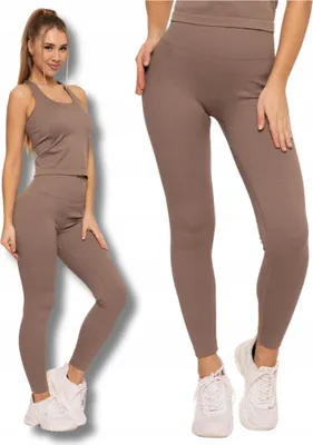 Produktbild von Damen Sport Leggings Hohe Taille Blickdicht Gerippt Bequem MORAJ L/XL