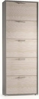 Produktbild von Dmora Schuhschrank Surfinia 67x28x183 cm Braun 30 Paar, 10 Fächer