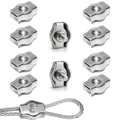 M5 Drahtseilklemmen, Edelstahl 304, 2 mm, 10 Stück