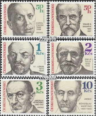 Produktbild von Briefmarken Tschechoslowakei 1990 Mi 3030-3035 (kompl.Ausg.) postfrisch Persönlichkeiten