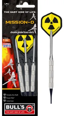 Immagine prodotto di Bull's Mission Softdart Nickel-Chrome Soft Tip Dart Soft - freccette, peso:16538 - 18 g