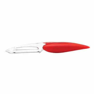 Immagine prodotto di Mastrad Gemüseschäler Dünn, Gemüseschneider, Küchenschneider, Schäler, Santopren, Rot, F20515