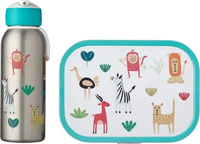 Produktbild von Mepal CAMPUS Lunchset mit Thermoflasche Animal Friends 2-teilig