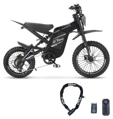 Produktbild von OUXI GT16 Pro - Schwarz - E-Bike - Set mit Kettenschloss und Fahrradalarm - 16 Zoll - 250W Motor - 70 km Reichweite - 7-Gang - Hydraulische Scheibenbremsen - Vollfederung