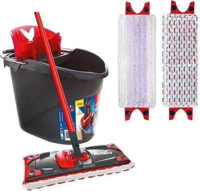 Immagine prodotto di Set 2 in 1 per la pulizia dei pavimenti con panno extra morbido e secchio