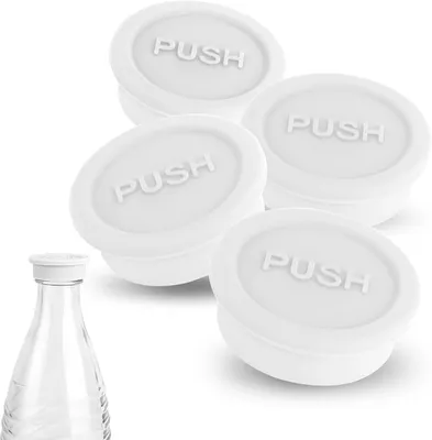 Produktbild von Soda Flaschenverschlüsse 4 Stück, Silikon, Wiederverwendbar, Für Sodastream Glasflasche