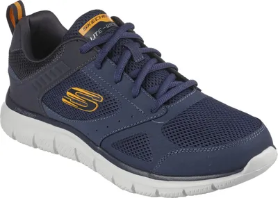 Produktbild von Skechers, Herren Sneaker, Track-Syntac 232398, NVY, EU 45, Weite mittel, Memory Foam Komfort-Innensohle, Leder, Mesh, Synthetik, Textil, Gummi, Freizeit, Training, Schnürsenkel