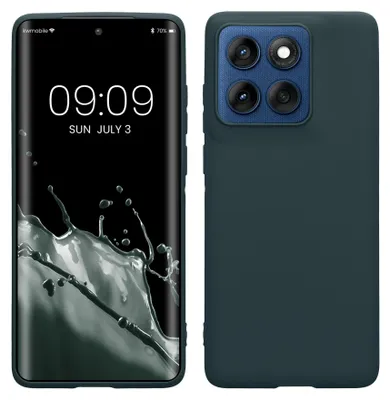 Produktbild von kwmobile Handyhülle für Motorola Edge 60 Hülle - TPU Case - Kabelloses Laden - Schutzhülle Cover in Dunkler Schiefer