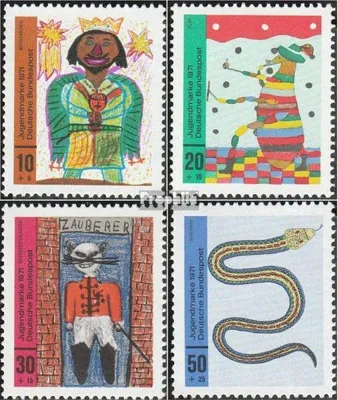 Produktbild von Briefmarken BRD (BR.Deutschland) 1971 Mi 660-663 (kompl.Ausgabe) postfrisch Jugend: Kinderzeichnungen