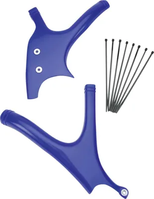 Imagen del producto de Protectores de chasis para Yamaha YZ 125/250, modelos del 2002 al 2004, color azul