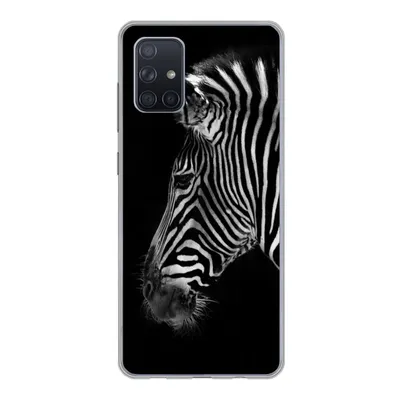 Produktbild von MuchoWow® Handyhülle Schutzhülle Hülle für Samsung Galaxy A51 5G Zebra - Wilde Tiere - Schwarz Silikon Softcase Handy Hülle - Abbildung
