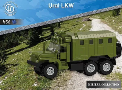 Produktbild von URAL 4320 LKW geländegängiges Transport Modell 1:25 Modellbau Klemmbausteine mit 456 Teilen