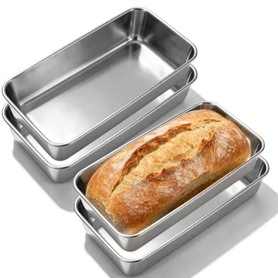 Immagine prodotto di Set di 4 stampi rettangolari per pane e torte
