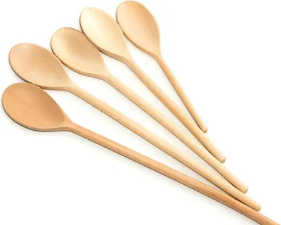 Produktbild von Ovale Holzlöffel in schwedischer Form – 5er-Set