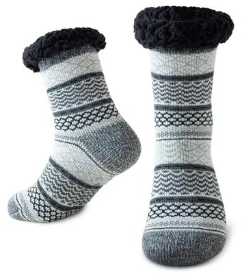 Produktbild von Kuschelsocken Damen Stoppersocken Rutschfest Dicke Thermosocken Haussocken Schwarz