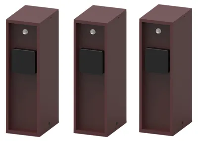 Produktbild von Novatool 3x Steckdosensäule 3-fach außen Braun Edelstahl eckig IP44 mit Dämmerungssensor Steckdose Aussen Gartensteckdose Outdoor Steckdosensäule Garten Steckdosenturm (Elektro)