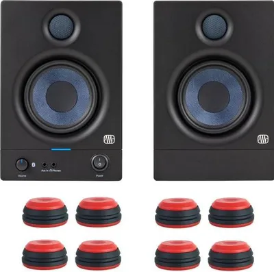 Produktbild von Presonus Eris 4.5BT Bluetooth-Boxen 2nd Gen mit Boxen-Füße in Rot