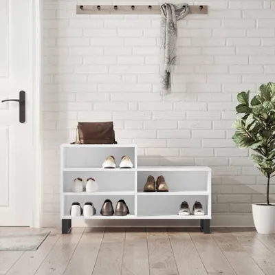 Obrázok produktu pre vidaXL Stojan na topánky biely 102x36x60 cm Drevo Materiál