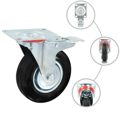 Produktbild von vidaXL Lenkrollen mit Doppelbremsen 4 Stk. 125 mm