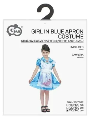 Obrázok produktu pre Detský kostým: Dievča v zástere, veľkosť 130/140 cm - Godan